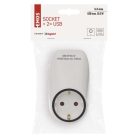 EMOS Aljzat 2xUSB SCHUKO, fehér