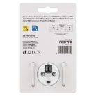 Aljzat elágazó 2×, 1×USB-A+1×USB-C, fehér-szürke