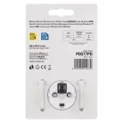 Aljzat elágazó 2×, 1×USB-A+1×USB-C, fehér-szürke