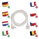 Hosszabbító 10 m / 1 aljzat / fehér / PVC / 1,5 mm2