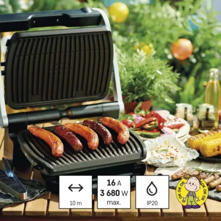 Hosszabbító 10 m / 1 aljzat / fehér / PVC / 1,5 mm2
