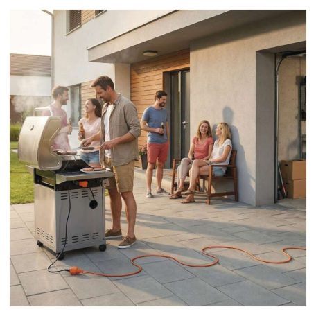 Hosszabbító 10 m / 1 aljzat / narancssárga / PVC / 250 V / 1,5 mm2