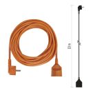Hosszabbító 10 m / 1 aljzat / narancssárga / PVC / 250 V / 1,5 mm2