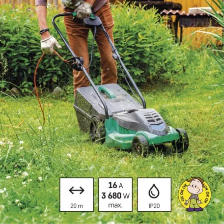 Hosszabbító 20 m / 1 aljzat / narancssárga / PVC / 250 V / 1,5 mm2