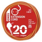 Hosszabbító 20 m / 1 aljzat / narancssárga / PVC / 250 V / 1,5 mm2