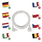 Hosszabbító 7 m / 1 aljzat / fehér / PVC / 1,5 mm2