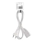 Hosszabbító 1,5 m / 1 aljzat / fehér / PVC / 0,75 mm2