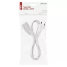 Hosszabbító 3 m / 1 aljzat / fehér / PVC / 0,75 mm2