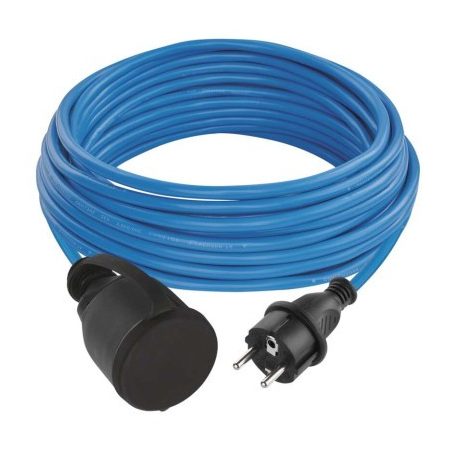 Fagyásálló hosszabbító kábel Cord 10 m / 1 socket / black / silicon / 230 V / 1,5 mm2