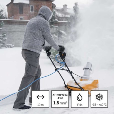 Fagyásálló hosszabbító kábel Cord 10 m / 1 socket / black / PVC / 230 V / 1,5 mm2