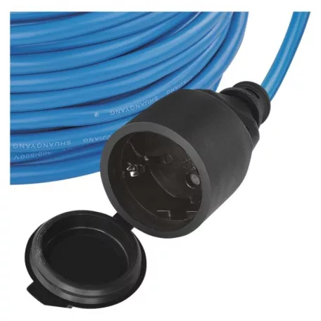 Fagyásálló hosszabbító kábel 20 m / 1 csatlakozó / kék / PVC / 230 V / 1,5 mm2