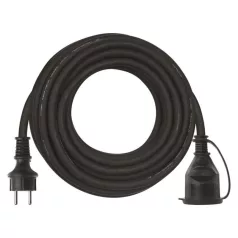   Hosszabbító 10 m / 1 aljzat / fekete / gumi-neoprén / 250 V / 2,5 mm2