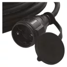 Hosszabbító 10 m / 1 aljzat / fekete / gumi-neoprén / 250 V / 2,5 mm2