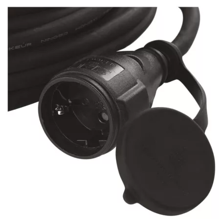 Hosszabbító 10 m / 1 aljzat / fekete / gumi-neoprén / 250 V / 2,5 mm2