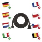 Hosszabbító 10 m / 1 aljzat / fekete / gumi-neoprén / 250 V / 1,5 mm2