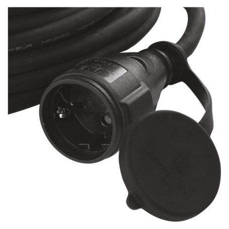 Hosszabbító 10 m / 1 aljzat / fekete / gumi-neoprén / 250 V / 1,5 mm2