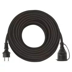   Hosszabbító 20 m / 1 aljzat / fekete / gumi-neoprén / 250 V / 1,5 mm2