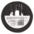 Hosszabbító 20 m / 1 aljzat / fekete / gumi-neoprén / 250 V / 1,5 mm2