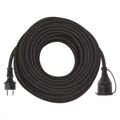   Hosszabbító 30 m / 1 aljzat / fekete / gumi-neoprén / 250 V / 1,5 mm2