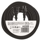 Hosszabbító 30 m / 1 aljzat / fekete / gumi-neoprén / 250 V / 1,5 mm2