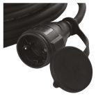 Hosszabbító 30 m / 1 aljzat / fekete / gumi-neoprén / 250 V / 1,5 mm2