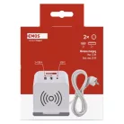 Hosszabbító - kocka 2 m / 2 aljzat / fehér / 2×USB-A+1×USB-C+Qi / 1,5 mm2