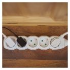 Hosszabbító 1,5 m / 5 aljzat / fehér / PVC / 1 mm2