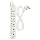 Hosszabbító 1,4 m  /  6 aljzat  /  fehér  /  PVC  /  1 mm2
