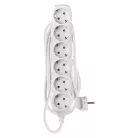 Hosszabbító 3 m / 6 aljzat / fehér / PVC / 1,5 mm2