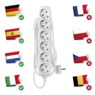 Hosszabbító 3 m / 6 aljzat / fehér / PVC / 1,5 mm2