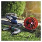 Kültéri kábeldob 25 m / 4 aljzat / fekete / gumi / 230V/400V / 1,0 mm2