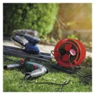 Kültéri kábeldob 25 m / 4 aljzat / fekete / gumi / 230V/400V / 1,0 mm2