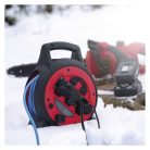 Fagyásálló kábeldob 20 m / 3 aljzat / kék / PVC / 230 V / 1,5 mm2