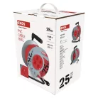 Kábeldob 25 m / 4 aljzat / piros / PVC / 230 V / 1,5 mm2