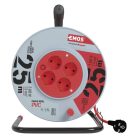 Kábeldob 25 m / 4 aljzat / narancssárga / PVC / 230 V / 1,5 mm2