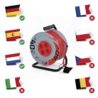 Kábeldob 40 m / 4 aljzat / narancssárga / PVC / 230 V / 1,5 mm2