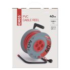 Kábeldob 40 m / 4 aljzat / narancssárga / PVC / 230 V / 1,5 mm2