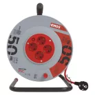 Kábeldob 50 m / 4 aljzat / narancssárga / PVC / 230 V / 1,5 mm2