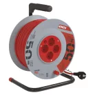 Kábeldob 50 m / 4 aljzat / narancssárga / PVC / 230 V / 1,5 mm2