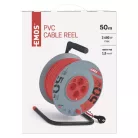 Kábeldob 50 m / 4 aljzat / narancssárga / PVC / 230 V / 1,5 mm2