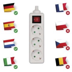   EMOS Elosztó (hosszabbító) vez nélk 3 aljzat kapcsolható