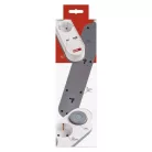 Hosszabbító 2 m / 3 aljzat / kapcsolós / fehér / 1× USB-A + 1× USB-C  / 1,5 mm2
