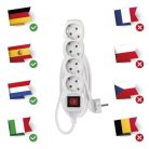 Hosszabbító 1,5 m / 4 aljzat / kapcsolós / fehér / PVC / 1,5 mm2