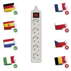   EMOS Elosztó (hosszabbító) vez nélk 5 aljzat kapcsolható