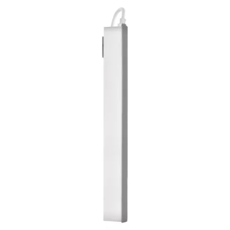 Hosszabbító 3 m / 5 aljzat / kapcsolós / fehér-szürke / 1×USB-A + 1×USB-C / 1,5 mm2