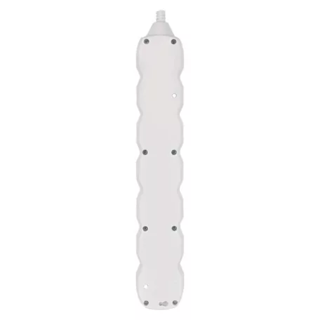 Hosszabbító 5 m / 6 aljzat / kapcsolós / fehér / PVC / 1,5 mm2