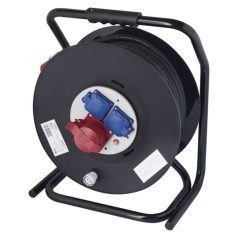   Kültéri kábeldob 33 m / 3 aljzat / fekete / gumi / 230V/400V / 2,5 mm2