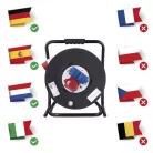 Kültéri kábeldob 33 m / 3 aljzat / fekete / gumi / 230V/400V / 2,5 mm2