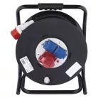 Kültéri kábeldob 33 m / 3 aljzat / fekete / gumi / 230V/400V / 2,5 mm2