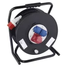 Kültéri kábeldob 33 m / 3 aljzat / fekete / gumi / 230V/400V / 2,5 mm2